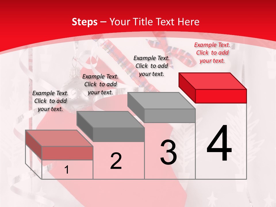 Tree Celebration Red PowerPoint Template