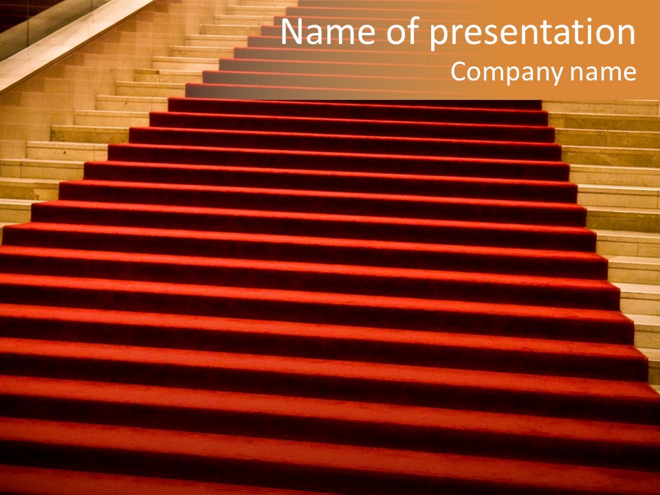 Red Splendid Entrance PowerPoint Template