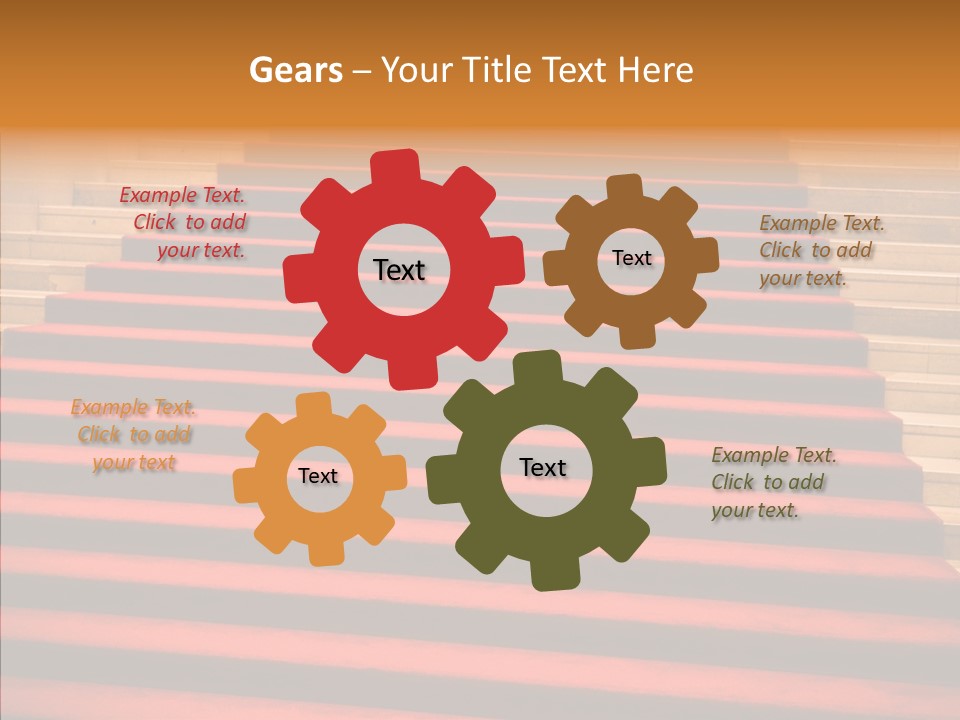 Red Splendid Entrance PowerPoint Template