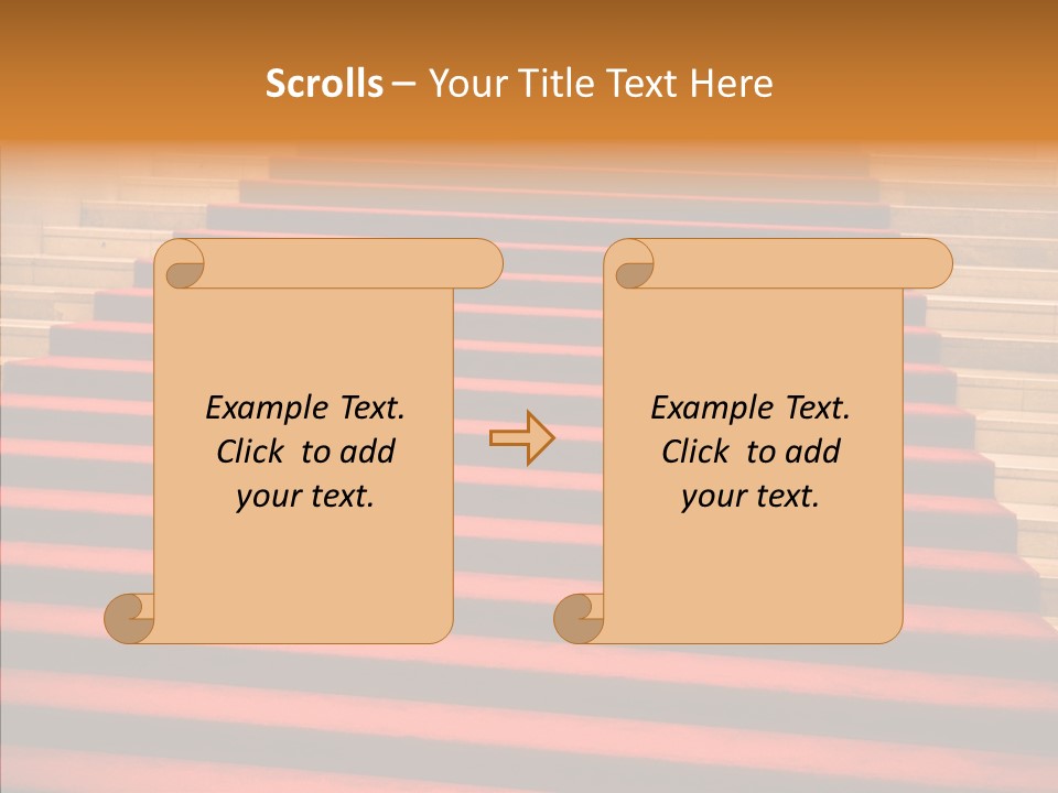 Red Splendid Entrance PowerPoint Template