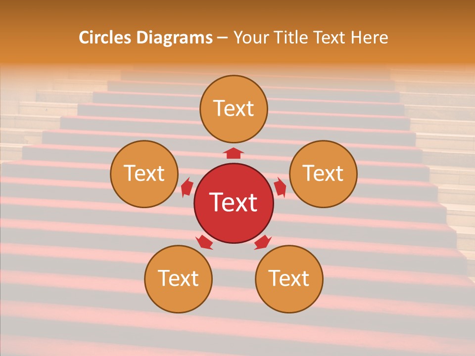 Red Splendid Entrance PowerPoint Template