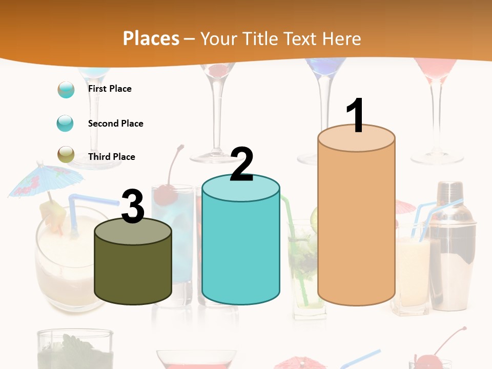 Liquor Martini Decoration PowerPoint Template