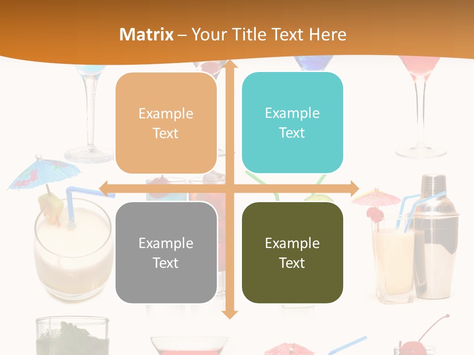 Liquor Martini Decoration PowerPoint Template