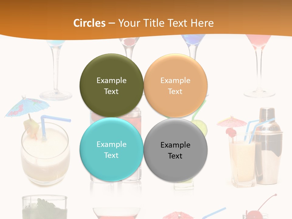 Liquor Martini Decoration PowerPoint Template