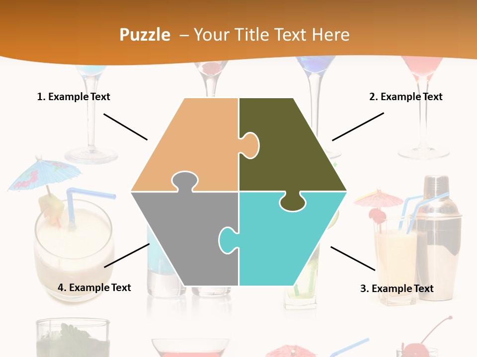 Liquor Martini Decoration PowerPoint Template