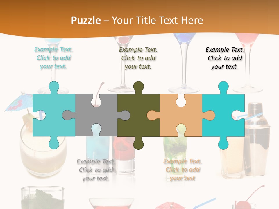 Liquor Martini Decoration PowerPoint Template