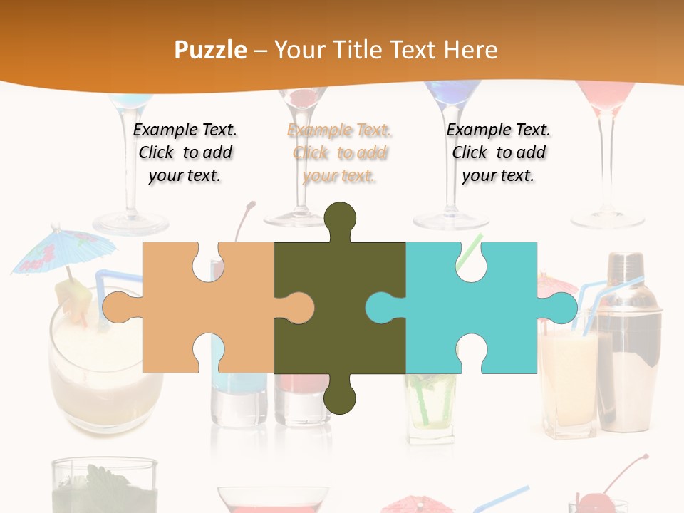 Liquor Martini Decoration PowerPoint Template