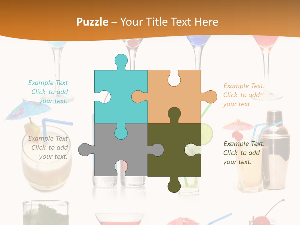 Liquor Martini Decoration PowerPoint Template