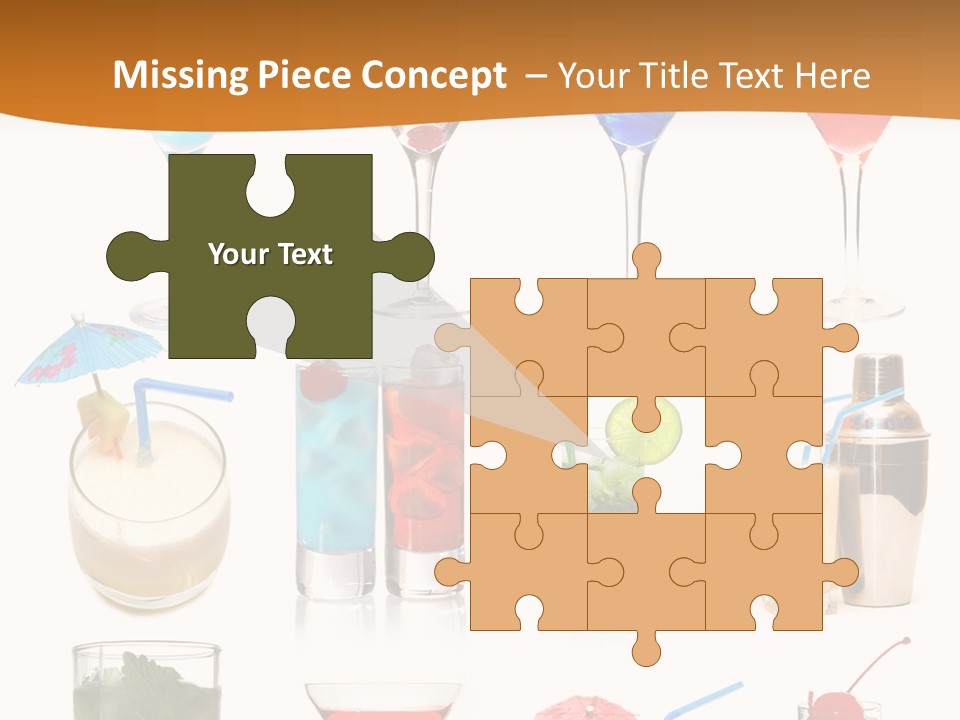 Liquor Martini Decoration PowerPoint Template