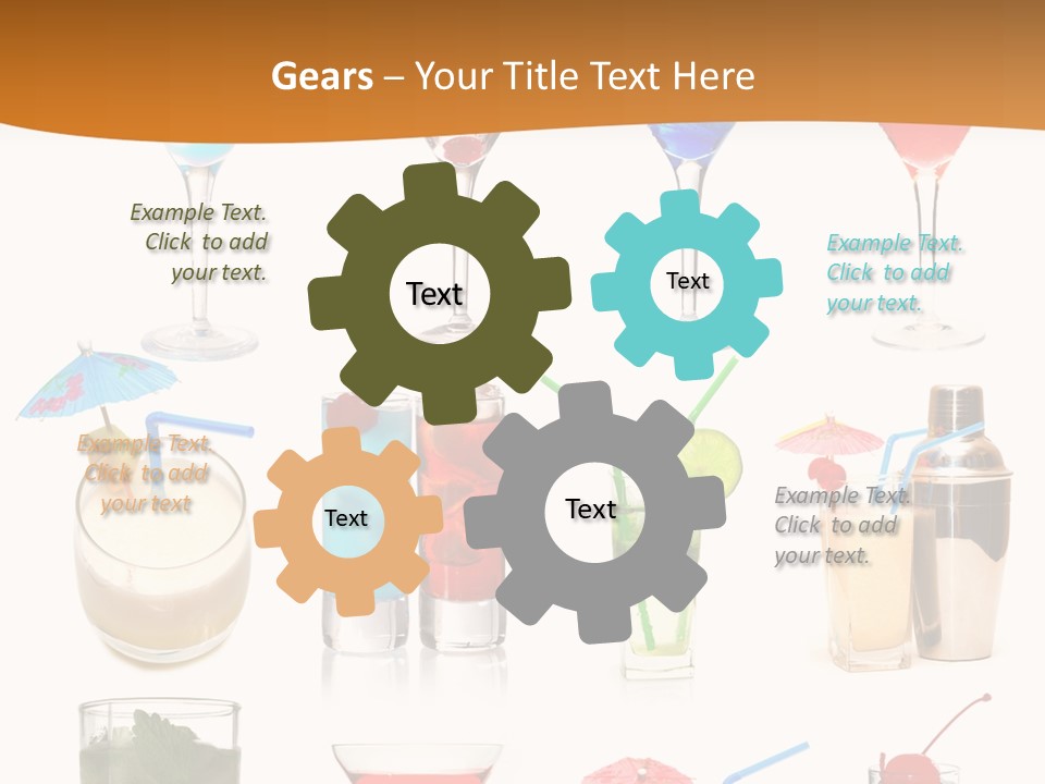 Liquor Martini Decoration PowerPoint Template