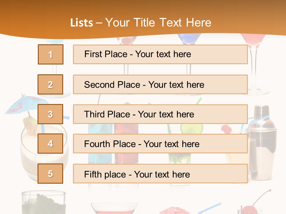 Liquor Martini Decoration PowerPoint Template