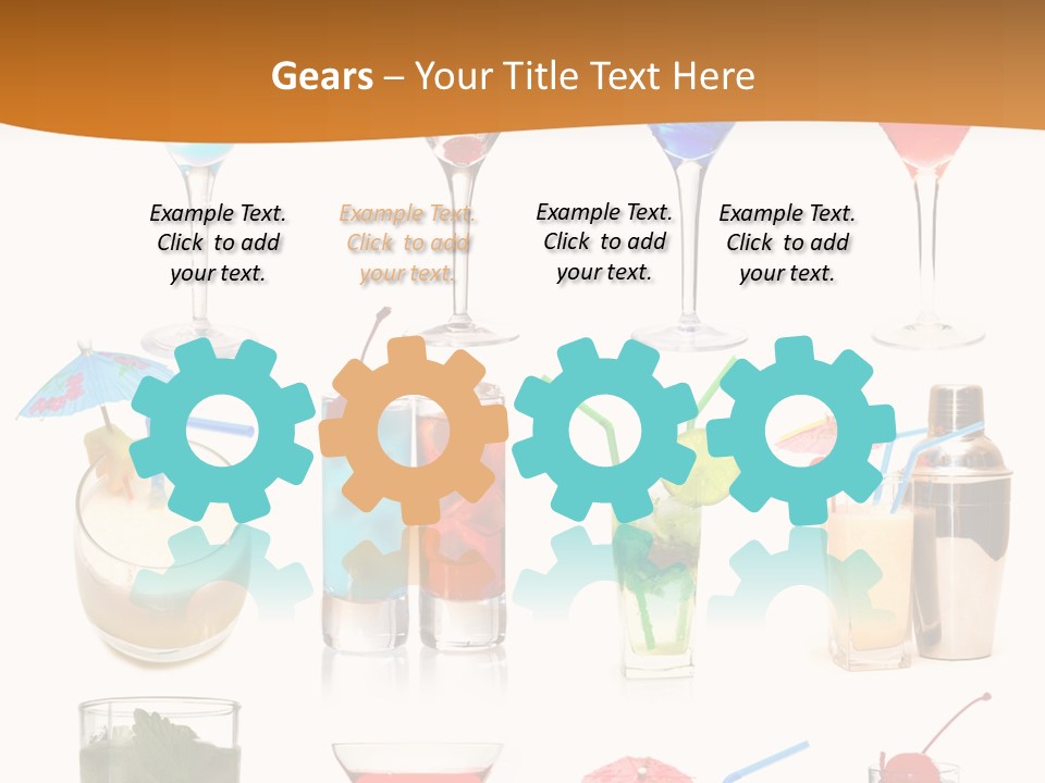 Liquor Martini Decoration PowerPoint Template