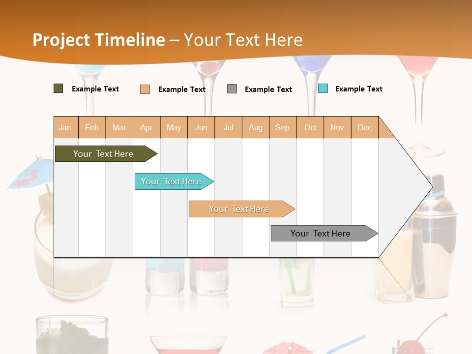 Liquor Martini Decoration PowerPoint Template