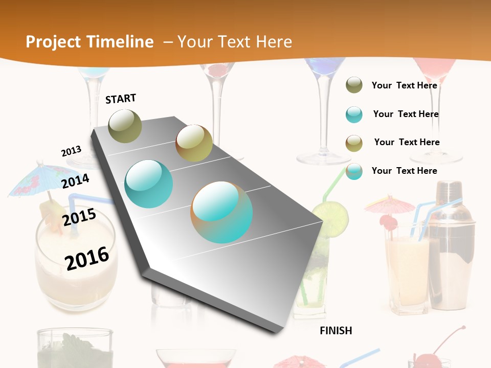 Liquor Martini Decoration PowerPoint Template