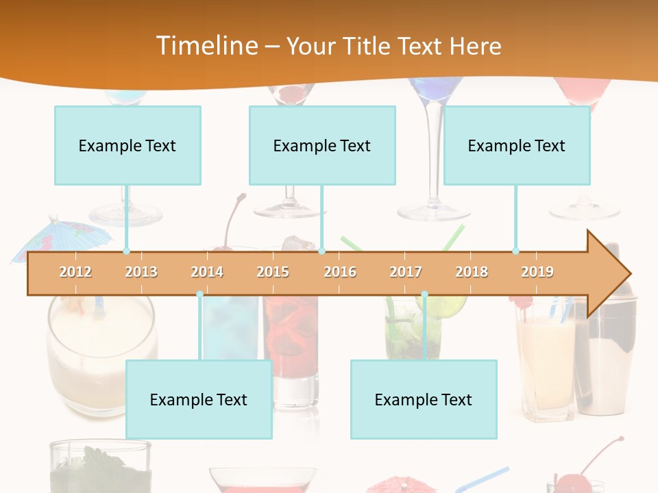 Liquor Martini Decoration PowerPoint Template