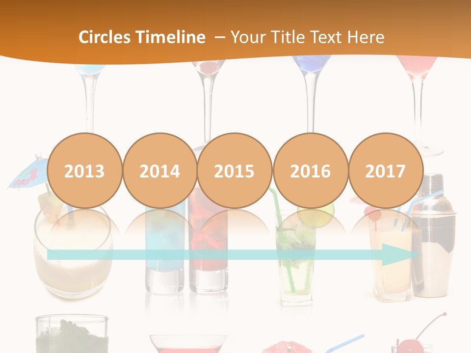 Liquor Martini Decoration PowerPoint Template