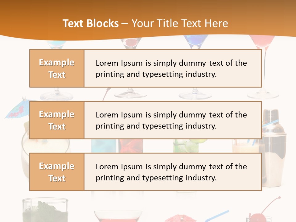Liquor Martini Decoration PowerPoint Template