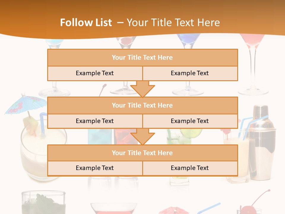 Liquor Martini Decoration PowerPoint Template