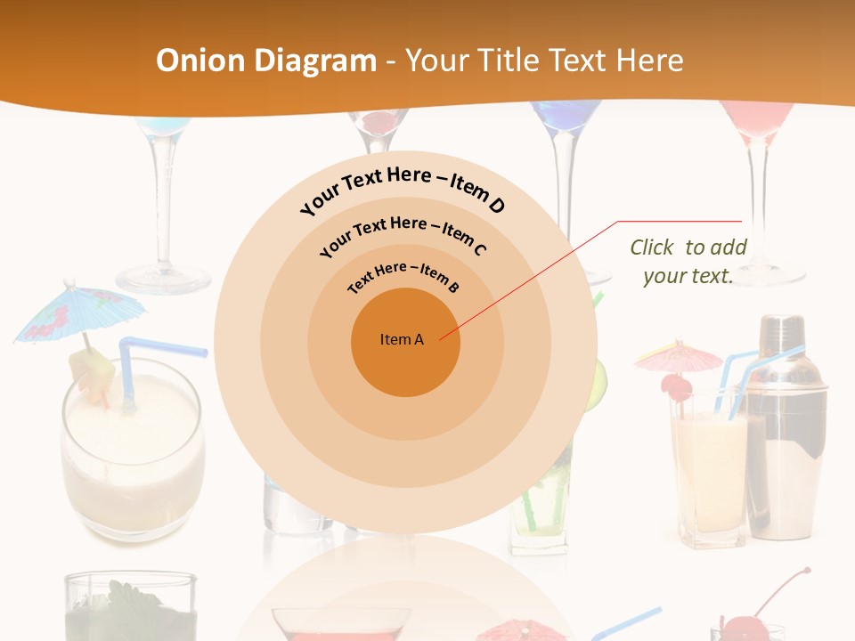 Liquor Martini Decoration PowerPoint Template