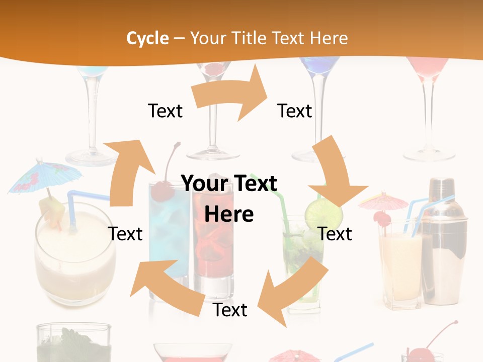 Liquor Martini Decoration PowerPoint Template