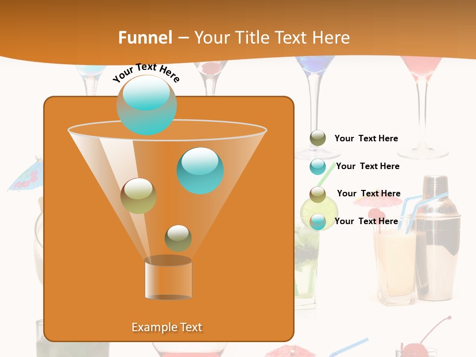 Liquor Martini Decoration PowerPoint Template