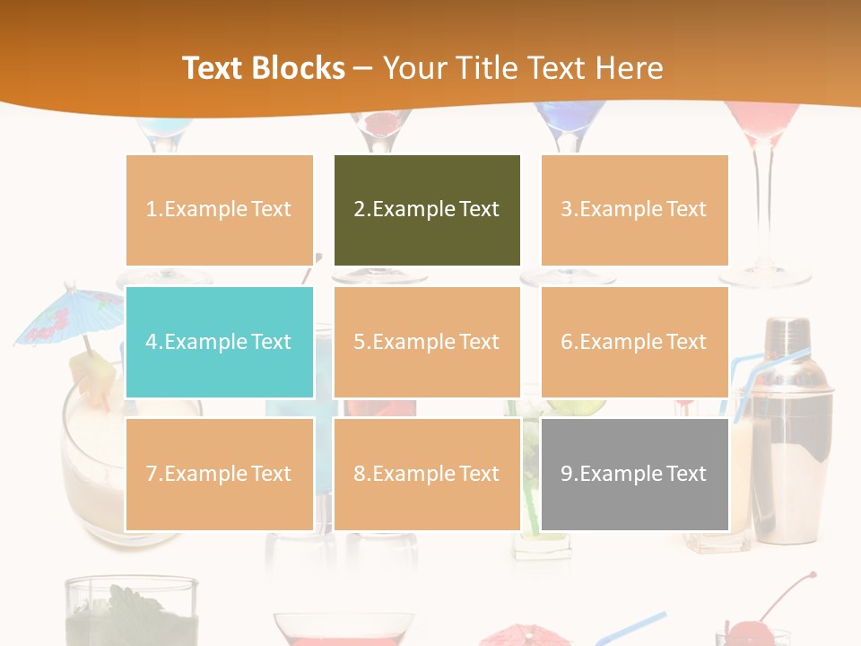 Liquor Martini Decoration PowerPoint Template