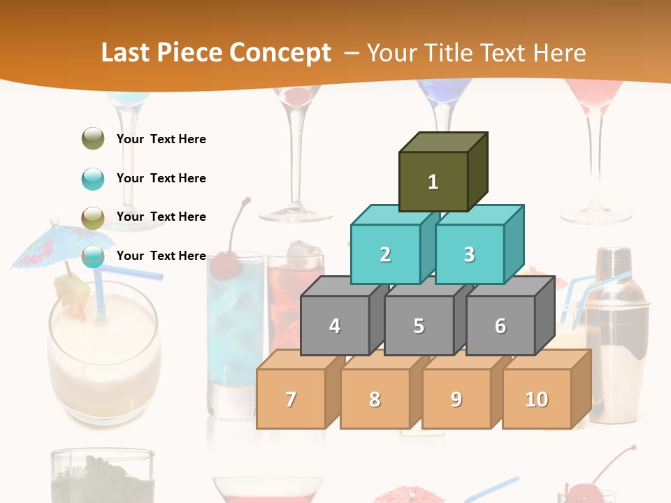 Liquor Martini Decoration PowerPoint Template