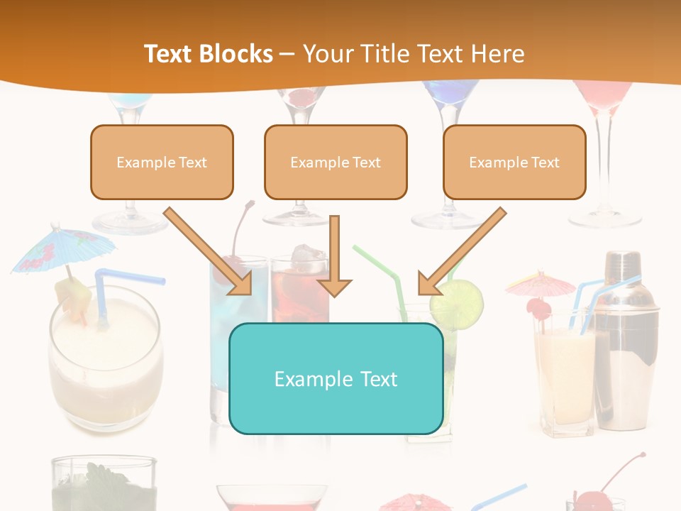 Liquor Martini Decoration PowerPoint Template