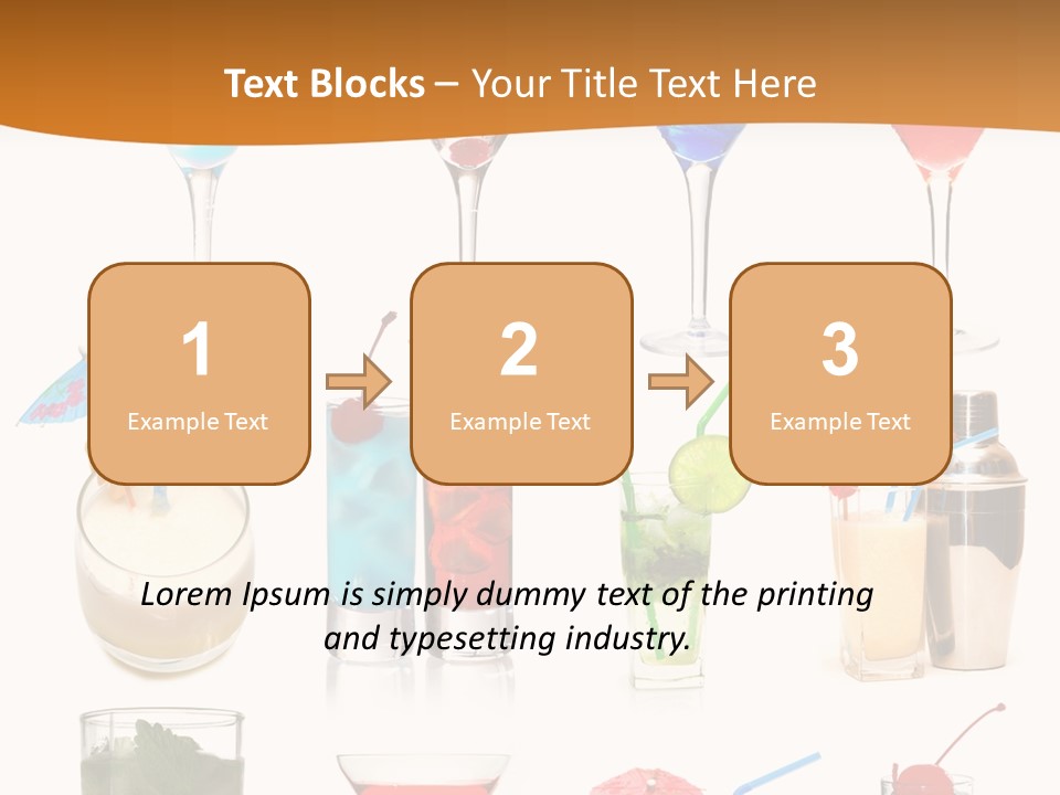 Liquor Martini Decoration PowerPoint Template