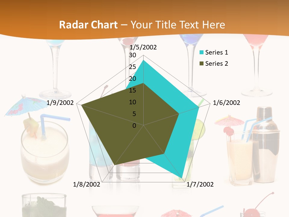 Liquor Martini Decoration PowerPoint Template