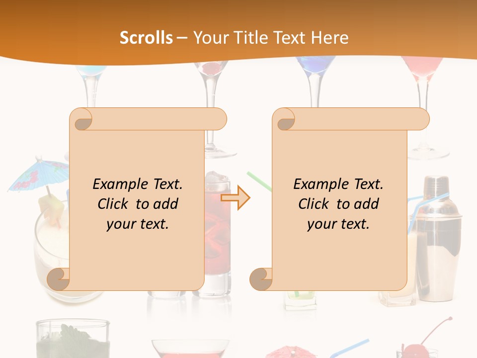 Liquor Martini Decoration PowerPoint Template