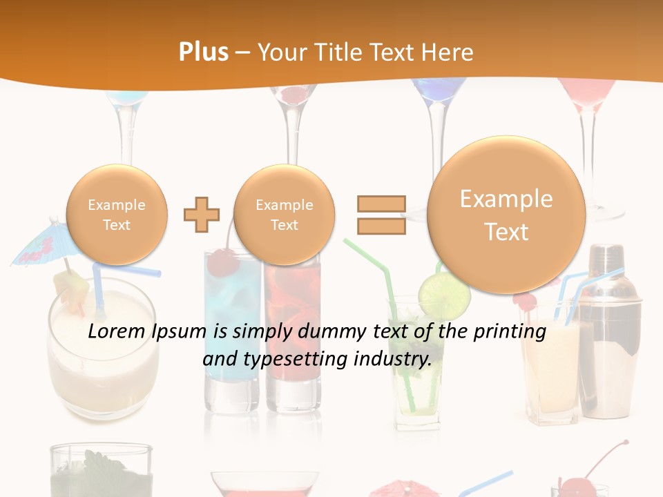 Liquor Martini Decoration PowerPoint Template