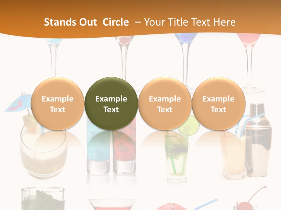 Liquor Martini Decoration PowerPoint Template