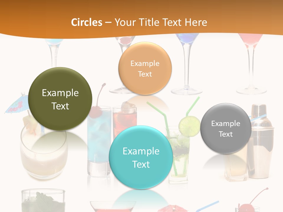 Liquor Martini Decoration PowerPoint Template