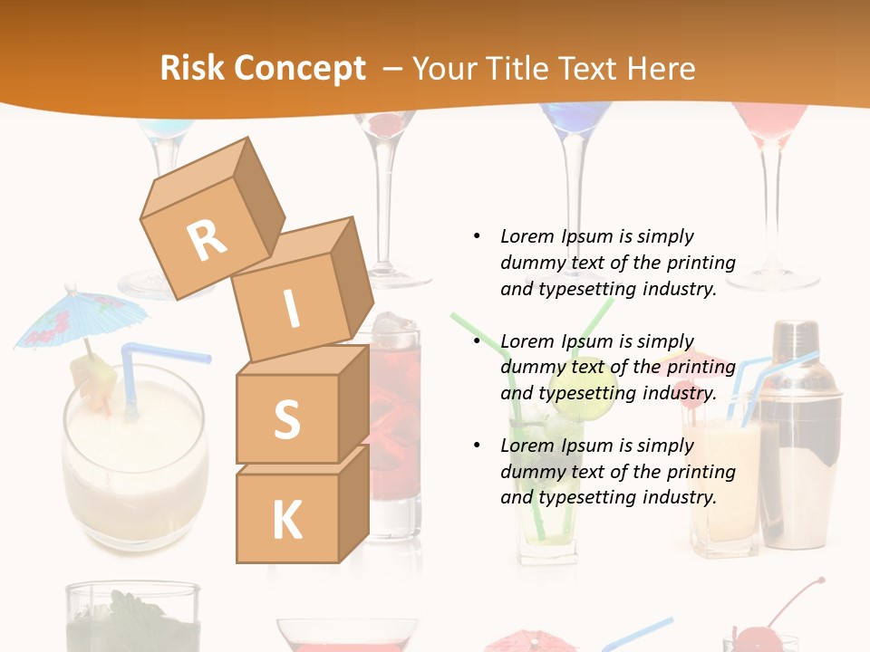 Liquor Martini Decoration PowerPoint Template