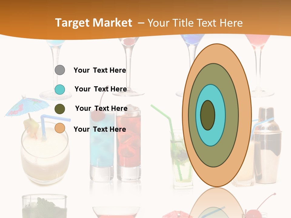 Liquor Martini Decoration PowerPoint Template