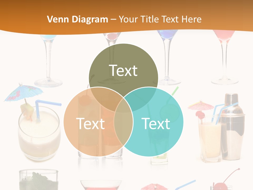 Liquor Martini Decoration PowerPoint Template