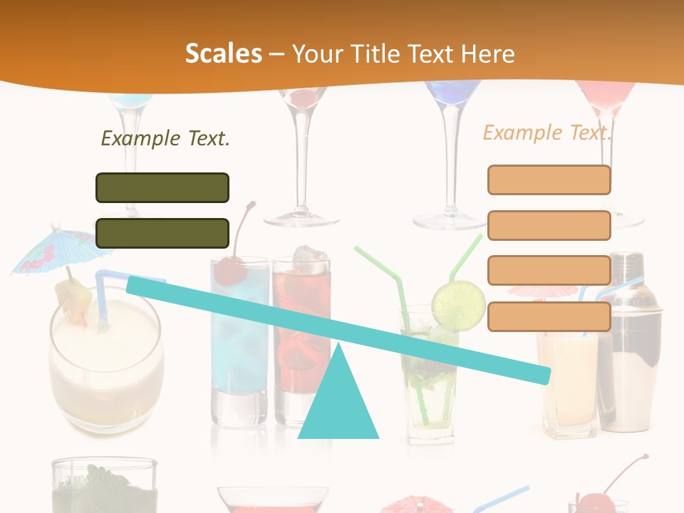 Liquor Martini Decoration PowerPoint Template