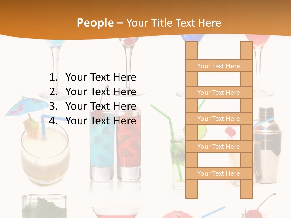 Liquor Martini Decoration PowerPoint Template