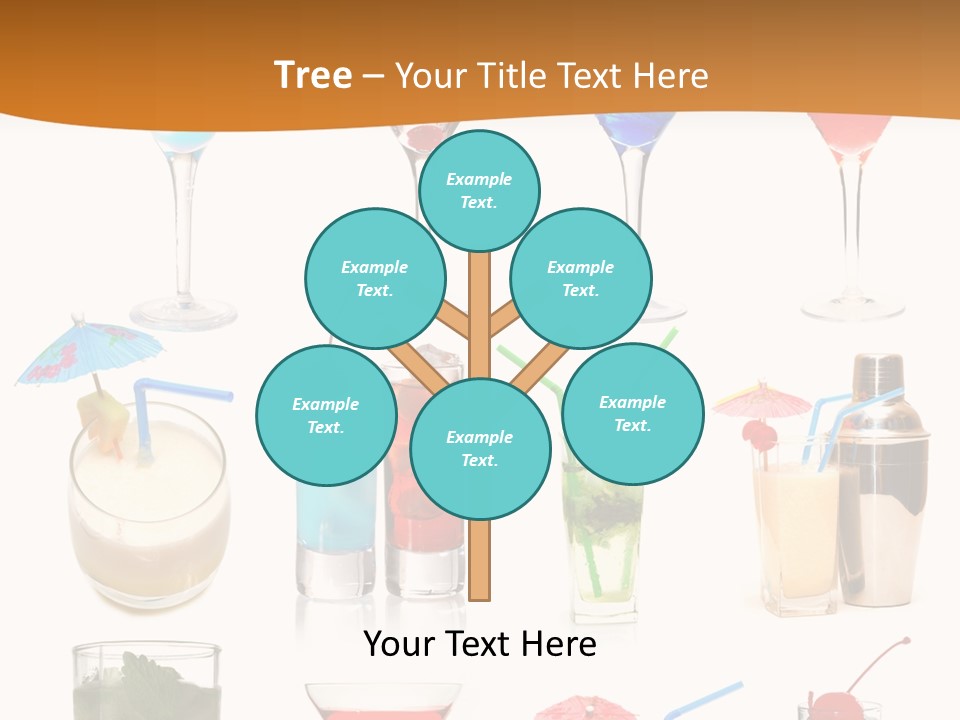 Liquor Martini Decoration PowerPoint Template