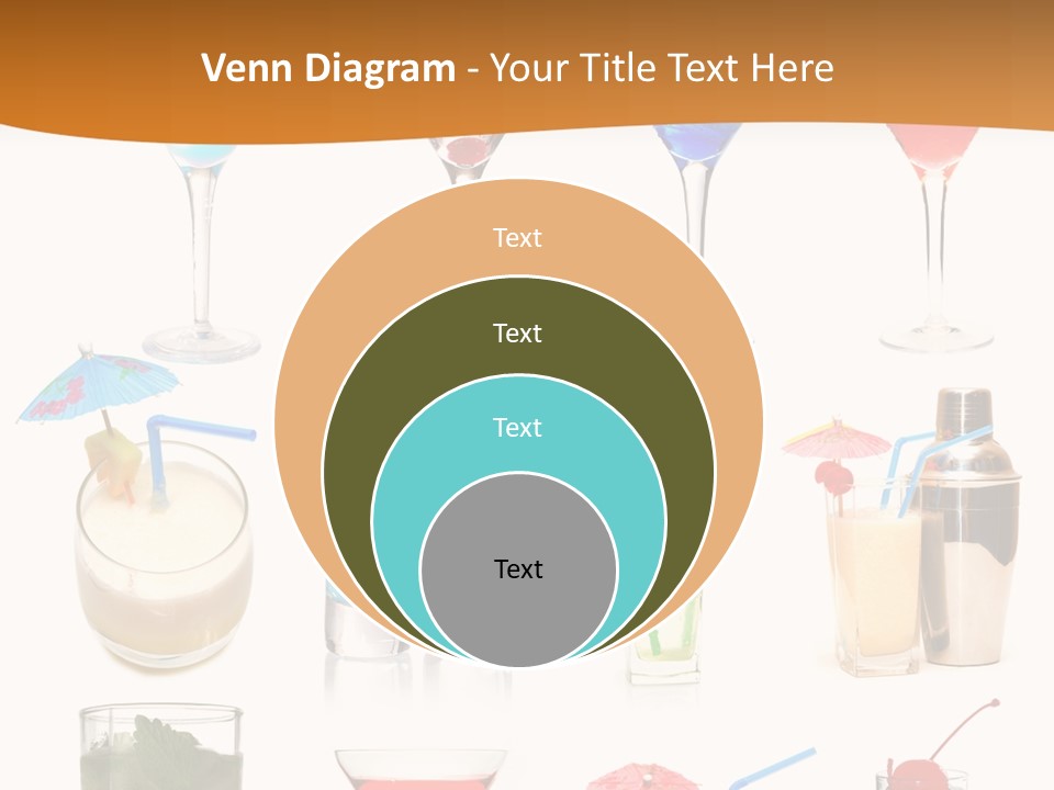 Liquor Martini Decoration PowerPoint Template