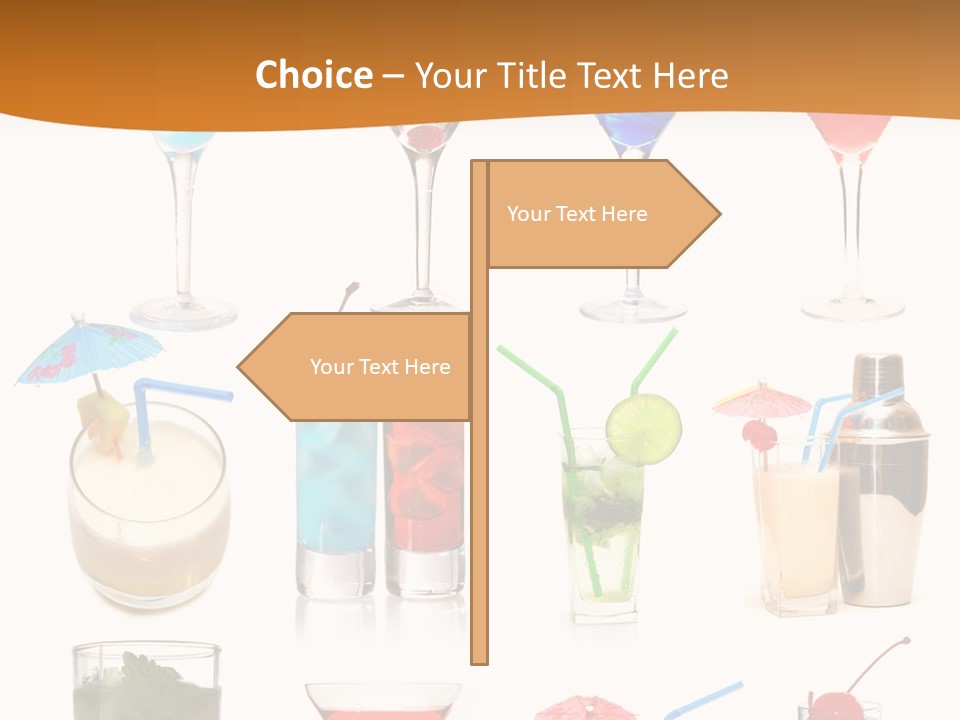 Liquor Martini Decoration PowerPoint Template