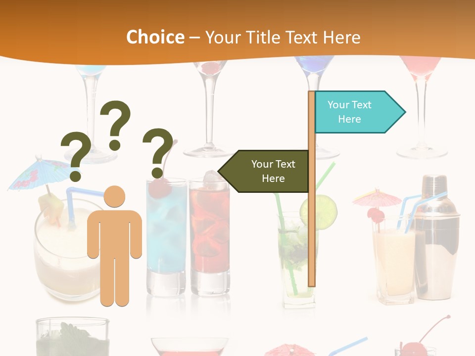 Liquor Martini Decoration PowerPoint Template