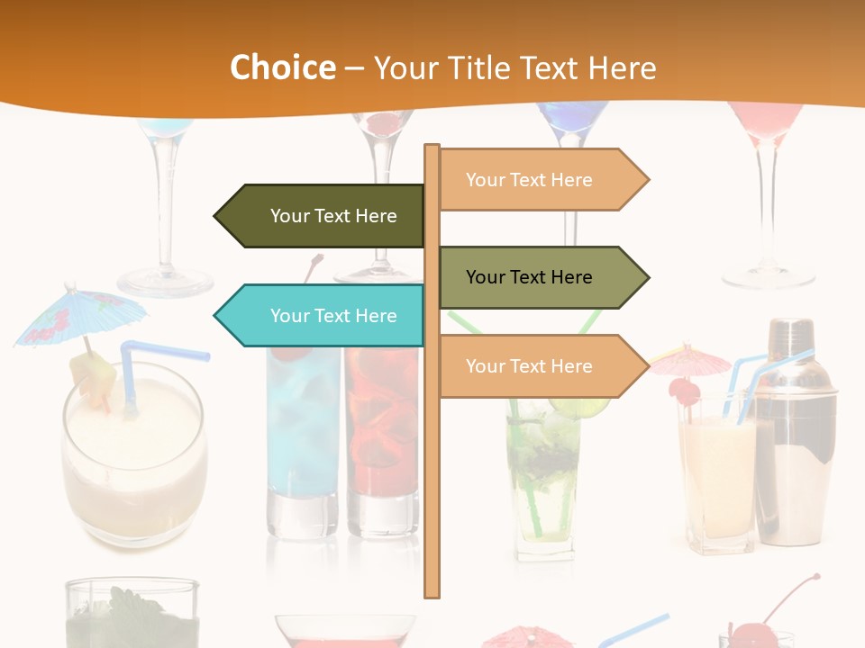 Liquor Martini Decoration PowerPoint Template