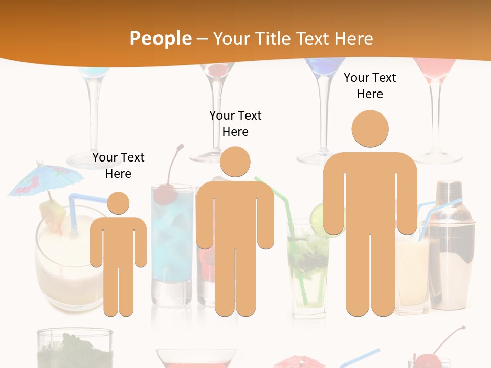 Liquor Martini Decoration PowerPoint Template