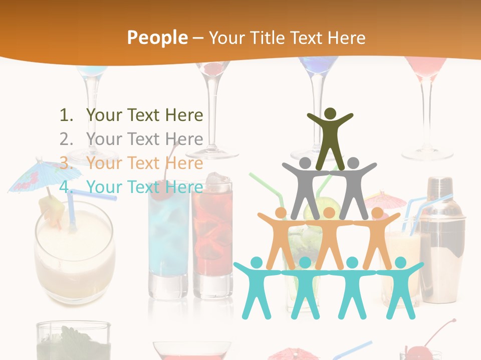 Liquor Martini Decoration PowerPoint Template