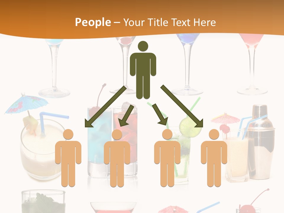 Liquor Martini Decoration PowerPoint Template