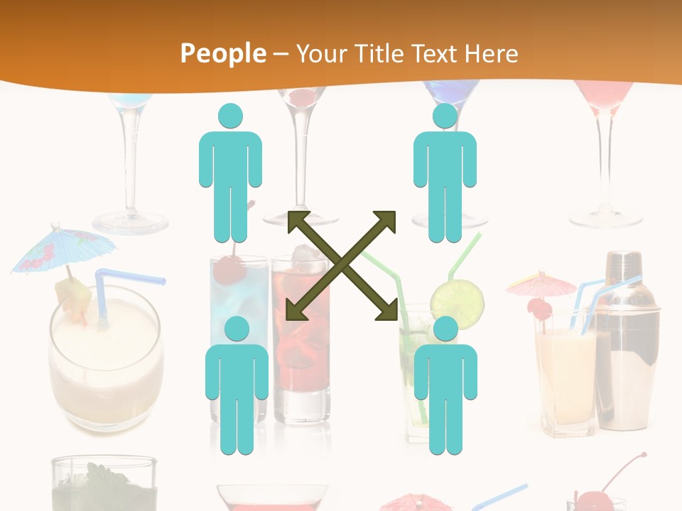 Liquor Martini Decoration PowerPoint Template