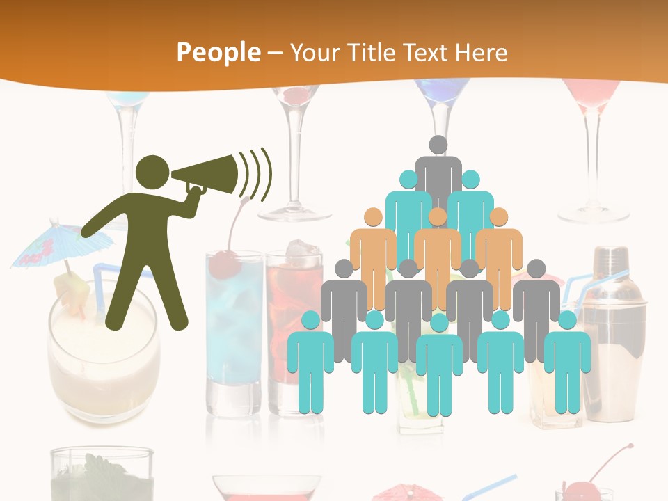 Liquor Martini Decoration PowerPoint Template