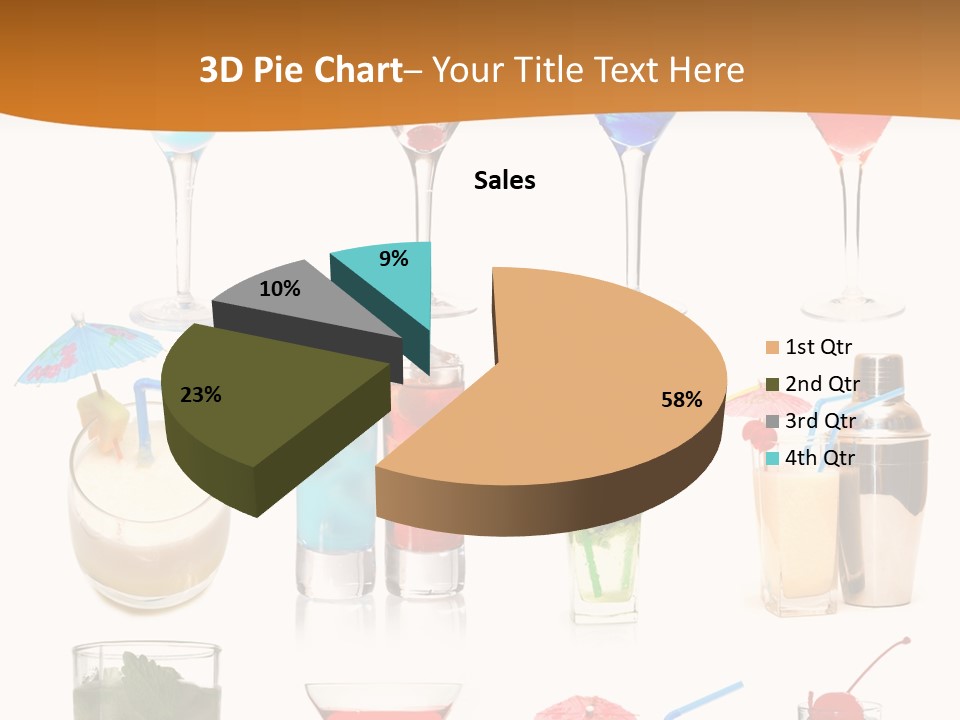 Liquor Martini Decoration PowerPoint Template